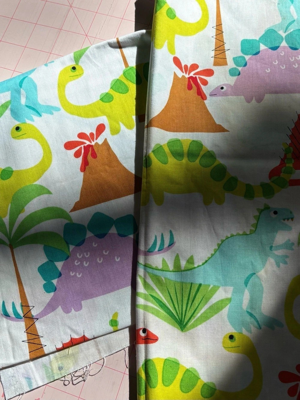 Michael Miller Land of the Lost Dinosaur Fabric- 2 pieces
